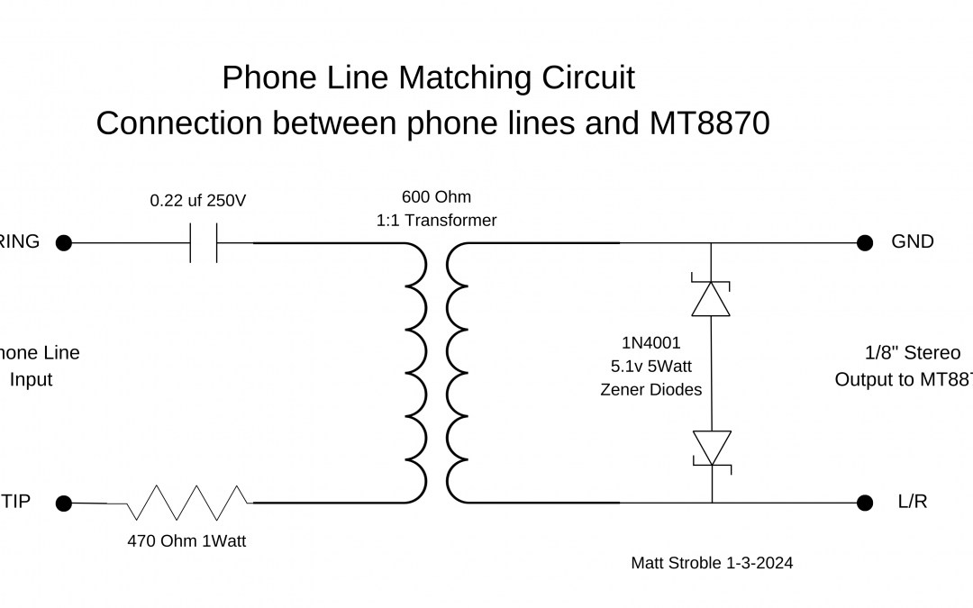 Phone Line Isolation Circuit Schematic